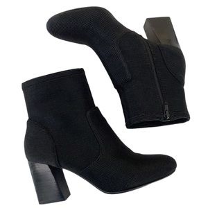Sole Society Cassity Black Shimmer Textile Boots Booties